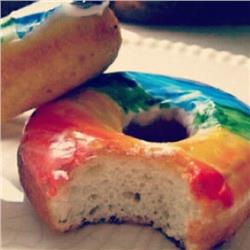 Donuts with colored icing always work