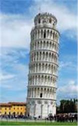The Leaning Tower of Pisa unintended tilt to one side