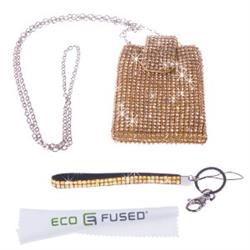 Sparkling Rhinestone Gold Purse for Smart Phones