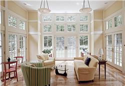 Natural light can be maximized with versatile window treatments